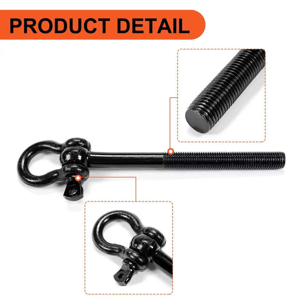Kojem Steel Tow Hook Trailer Hitch Front Or Rear Trunk Hook for 2014-2023 Chevy Corvette C7 C8  Z06 ZR1 Replaces 15234068 Black