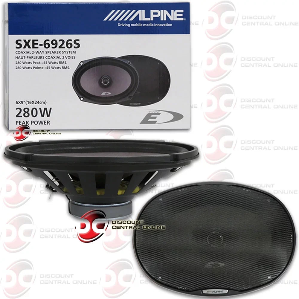 Pair Alpine -6926S 6x9 280 Watt 2-Way Car Audio Coaxial Speakers