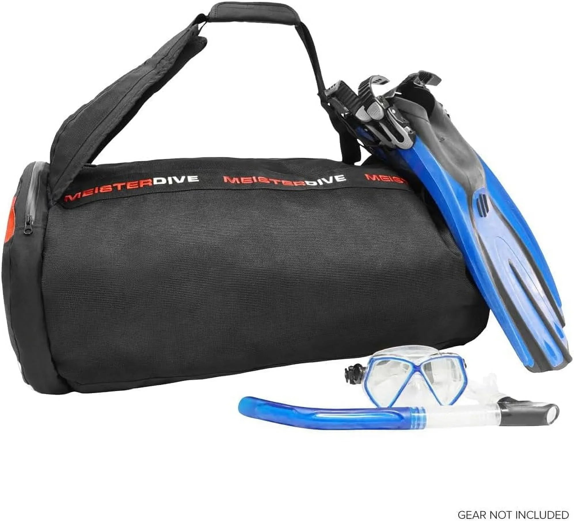 Mesh Duffel Backpack Dive Bag W/Dry Pocket For & Snorkeling