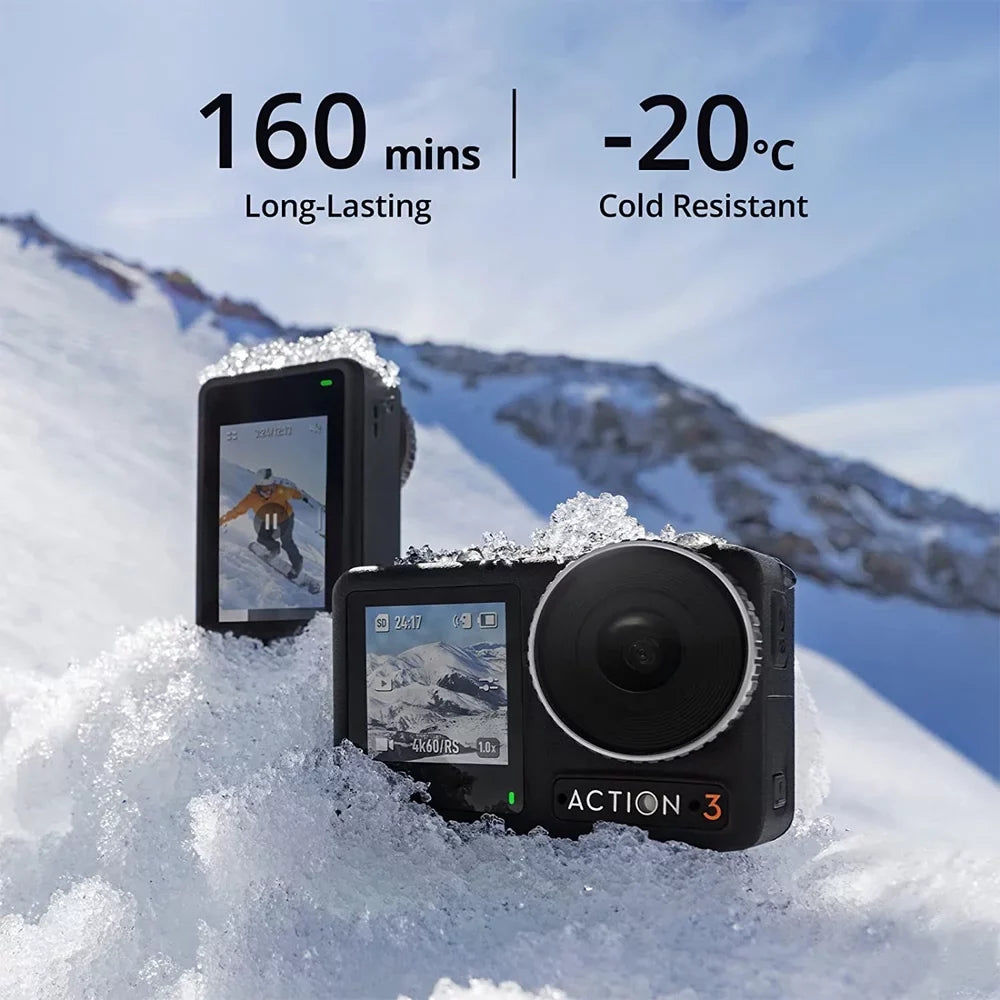 Osmo Action 3 Action Camera, Adventure Combo 4K 120fps Super-Wide  Bundle with  Care Refresh 1-Yr Plan for  Osmo Action 3 and Premium Custom Case