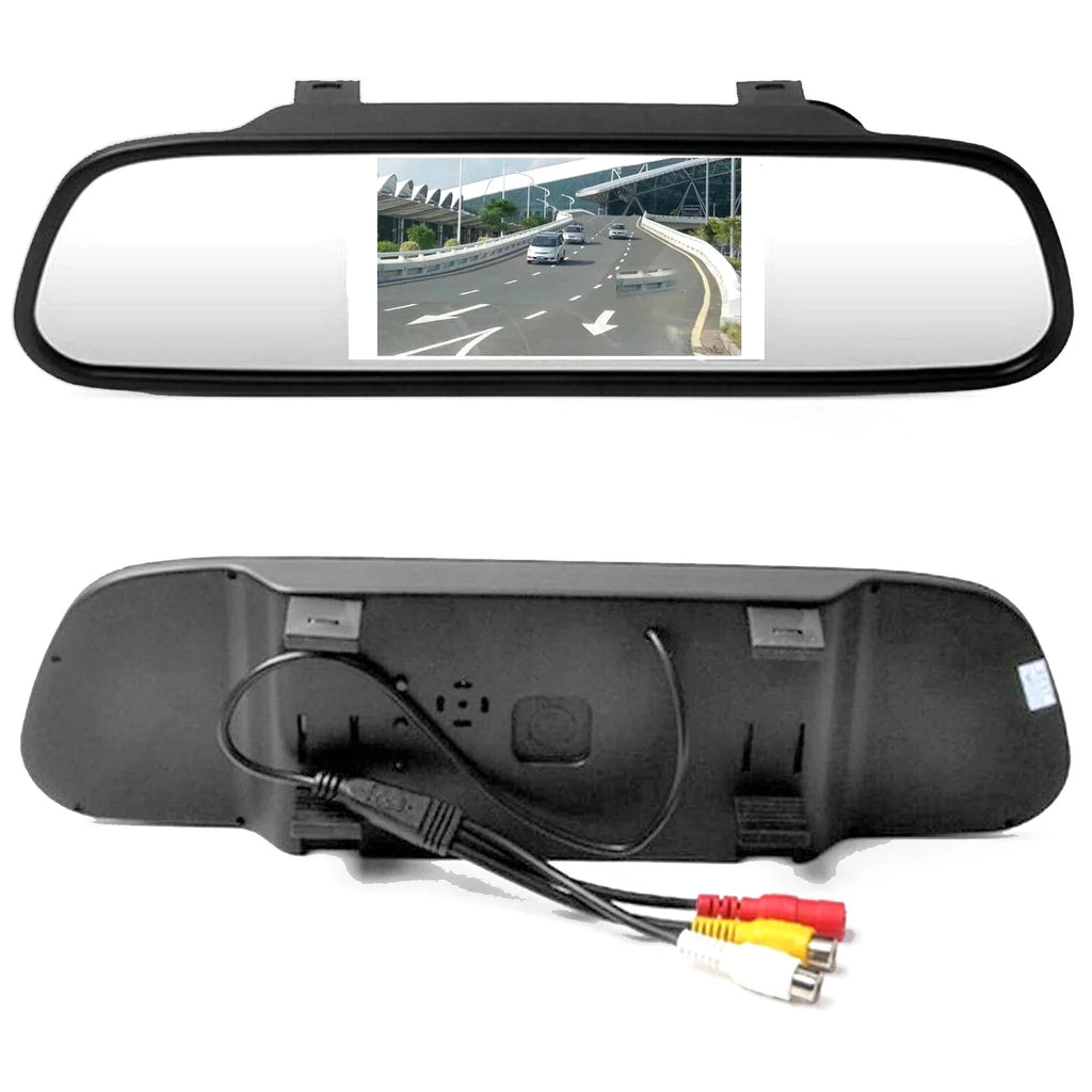 Motor Genic 4.3" Mirror Car Monitor     Night Vision Parking Assist 4.3inch