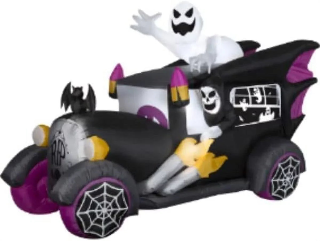 Airblown Inflatable Hot Rod Vintage Hearse, 5.5 Ft Tall, Black