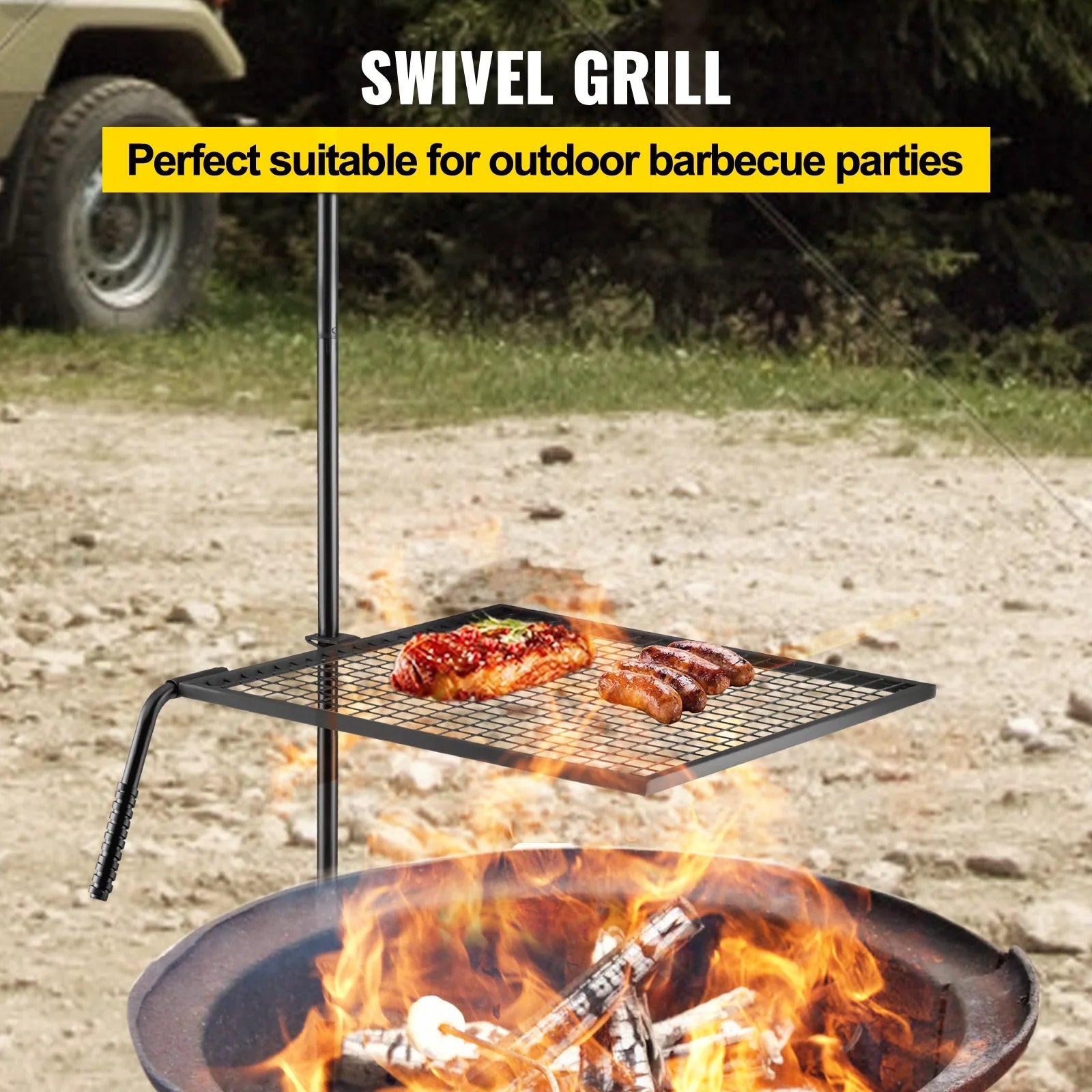 Swivel Grill Campfire Swivel Grill Heavy Duty Over Fire Grill for