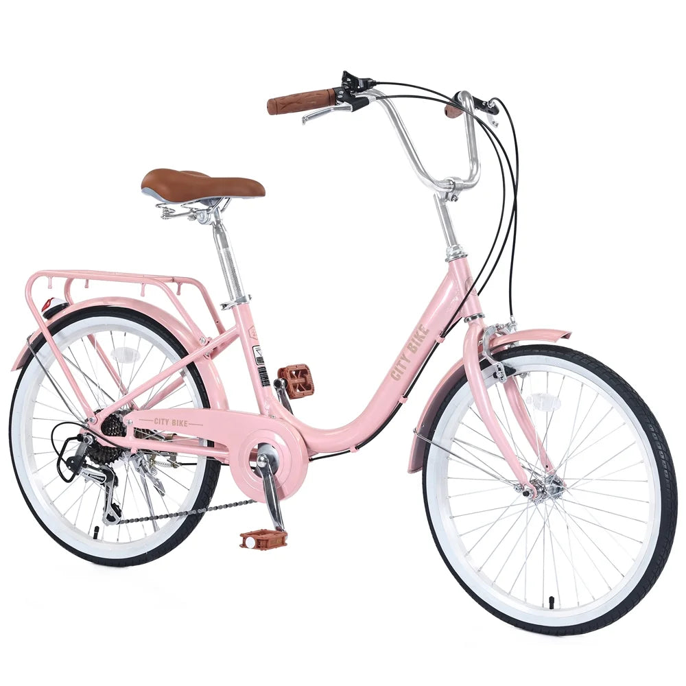 Yone jx je Kids Bike 22 Inch Bicycle for Girls Ages 8+Years, Aluminium Alloy Frame,7-speed Shifter and derailleur,Pink