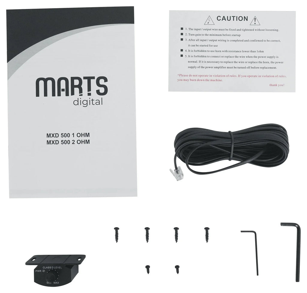 Marts Digital  500 2  500w  Mono Car Amplifier+Bass Remote+Amp Kit